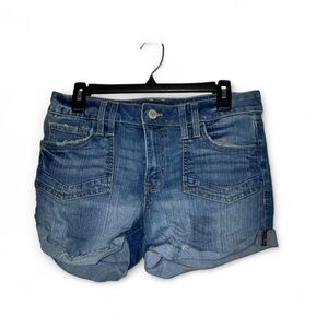 Aeropostale Light Blue Rolled Hem Denim Shorts